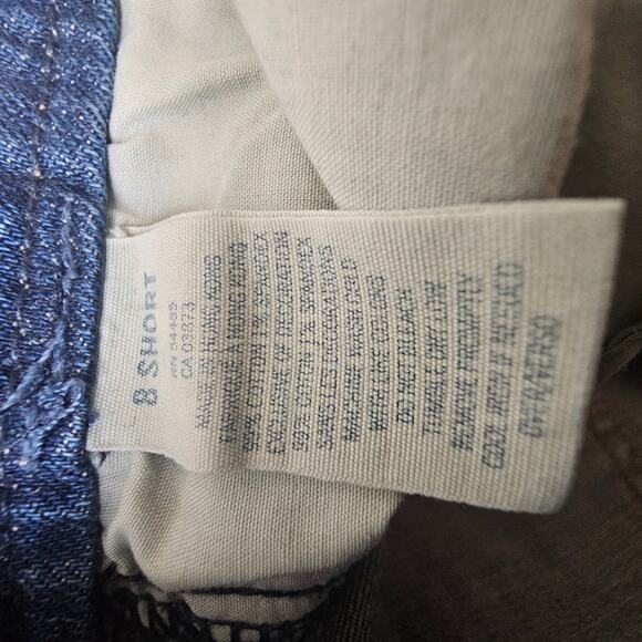 American eagle 8 short real flare Blue Jeans denim heel frayed see pics - Picture 8 of 12